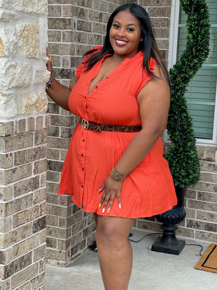 V-Neck Baby Doll Mini Dress